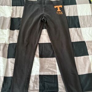 PINK Victoria's Secret Black and Tennessee Orange Joggers for Women